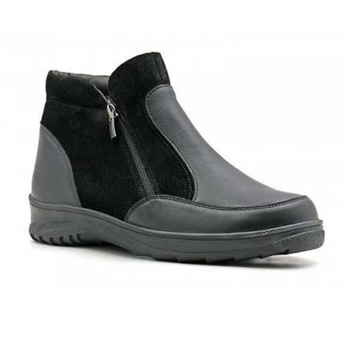 Полусапоги ортопедические Ортомода с мехом женские 82414-X-C-201 ЛС черные