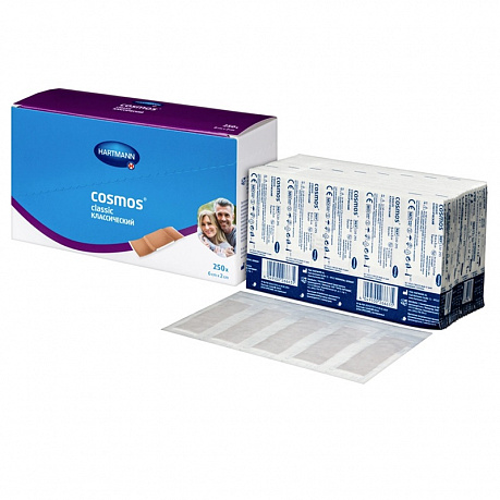 Пластырь Cosmos Classic нестирильный 6х2см 250 шт. Изображение 2 из 2
